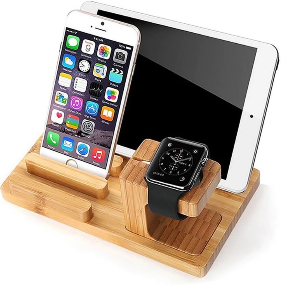 Bamboo charging dock